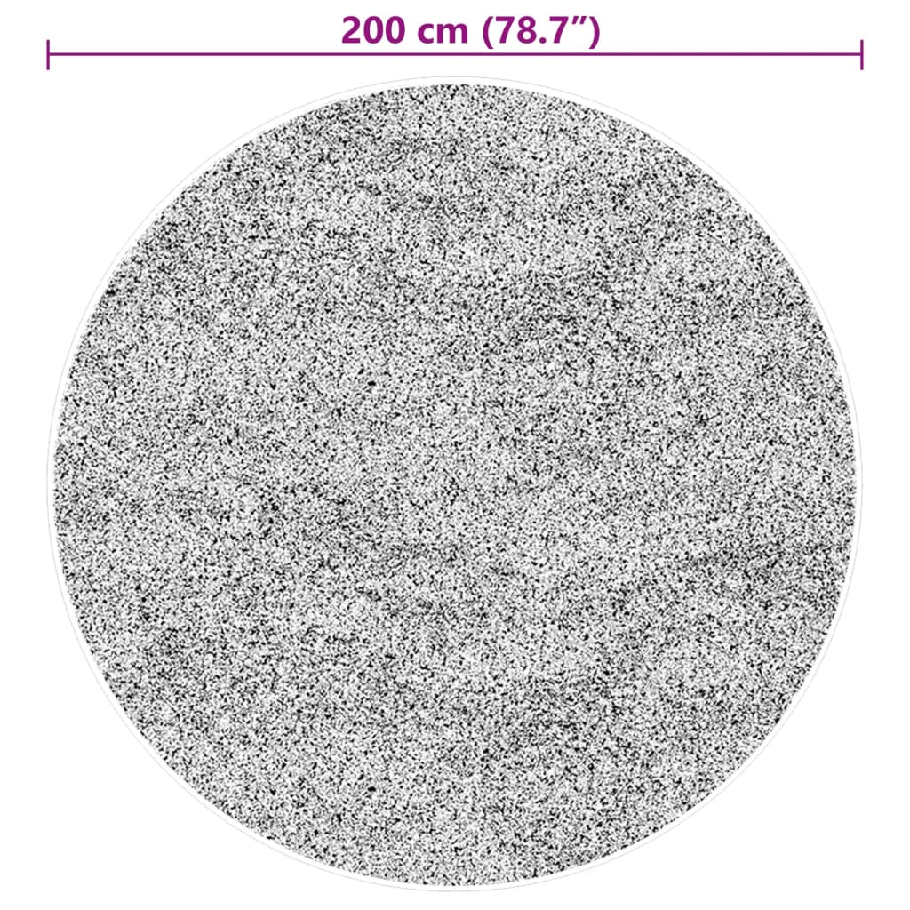 vidaXL paklājs HUARTE, īsa spalva, mīksts, mazgājams, zaļš, Ø 200 cm