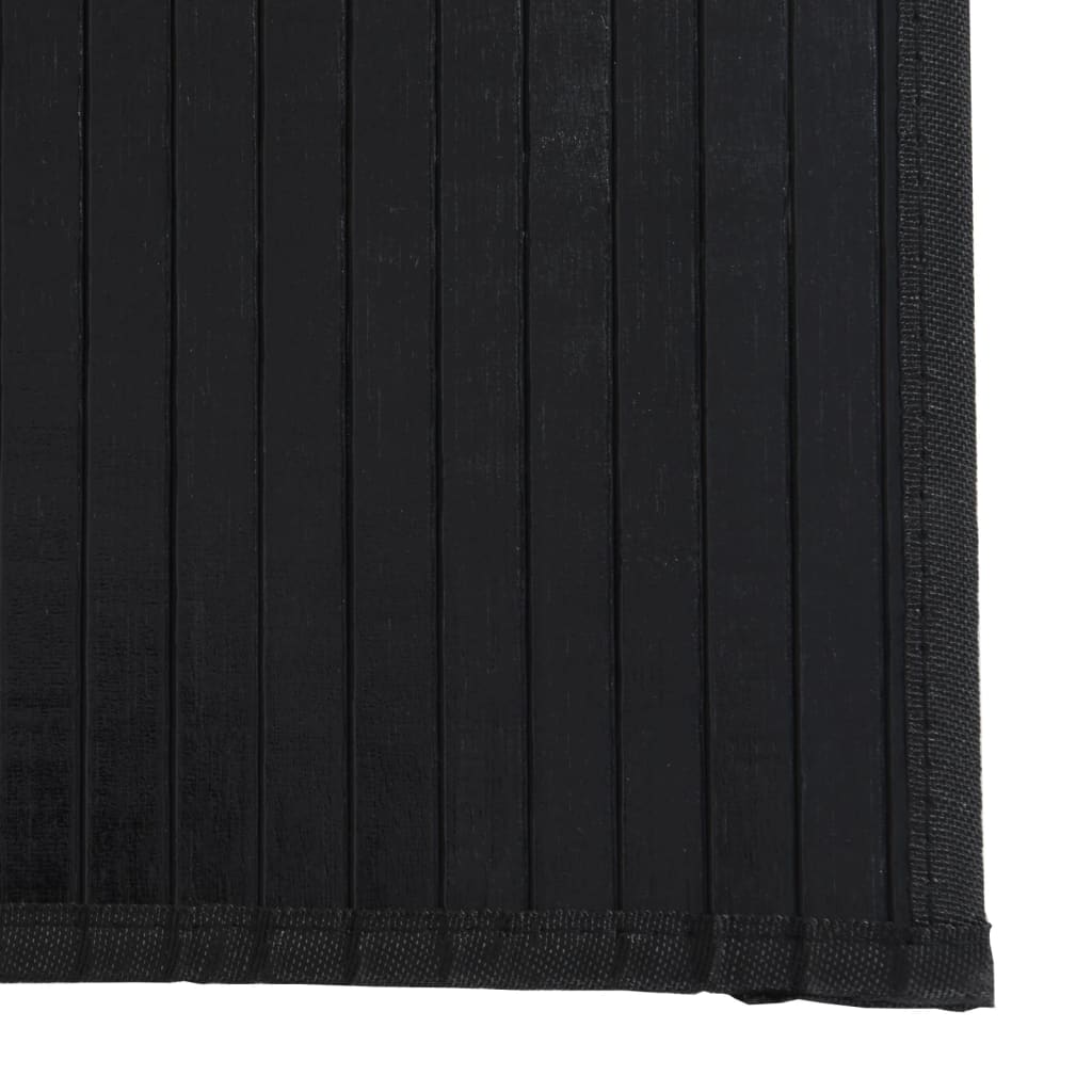 vidaXL paklājs, taisnstūra forma, melns, 60x500 cm, bambuss