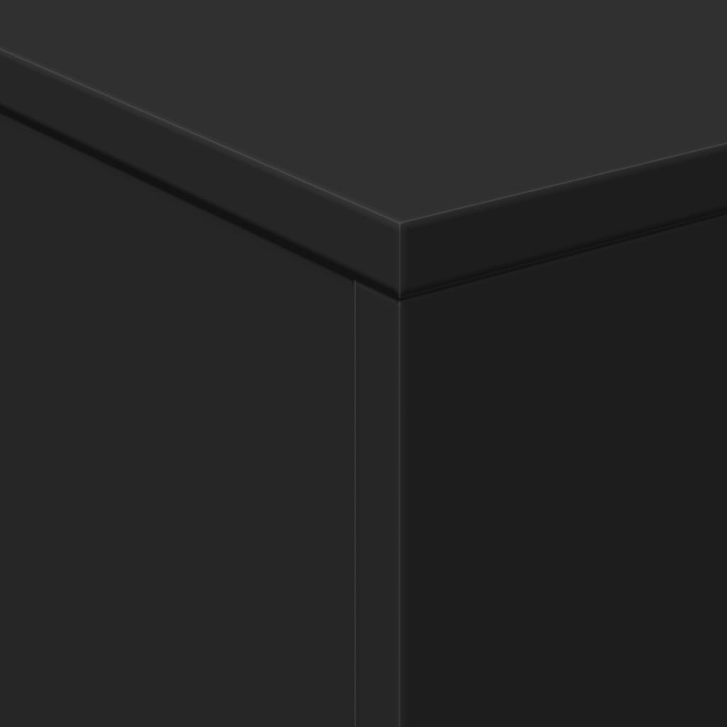 vidaXL kafijas galdiņš ar LED, melns, 50x50x40 cm