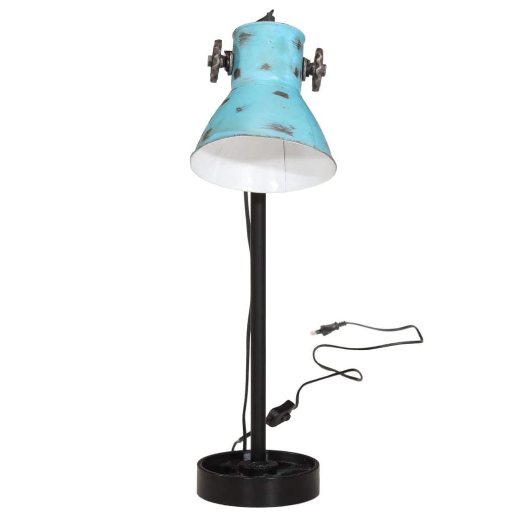 vidaXL galda lampa, 25 W, bružāti zila, 15x15x55 cm, E27