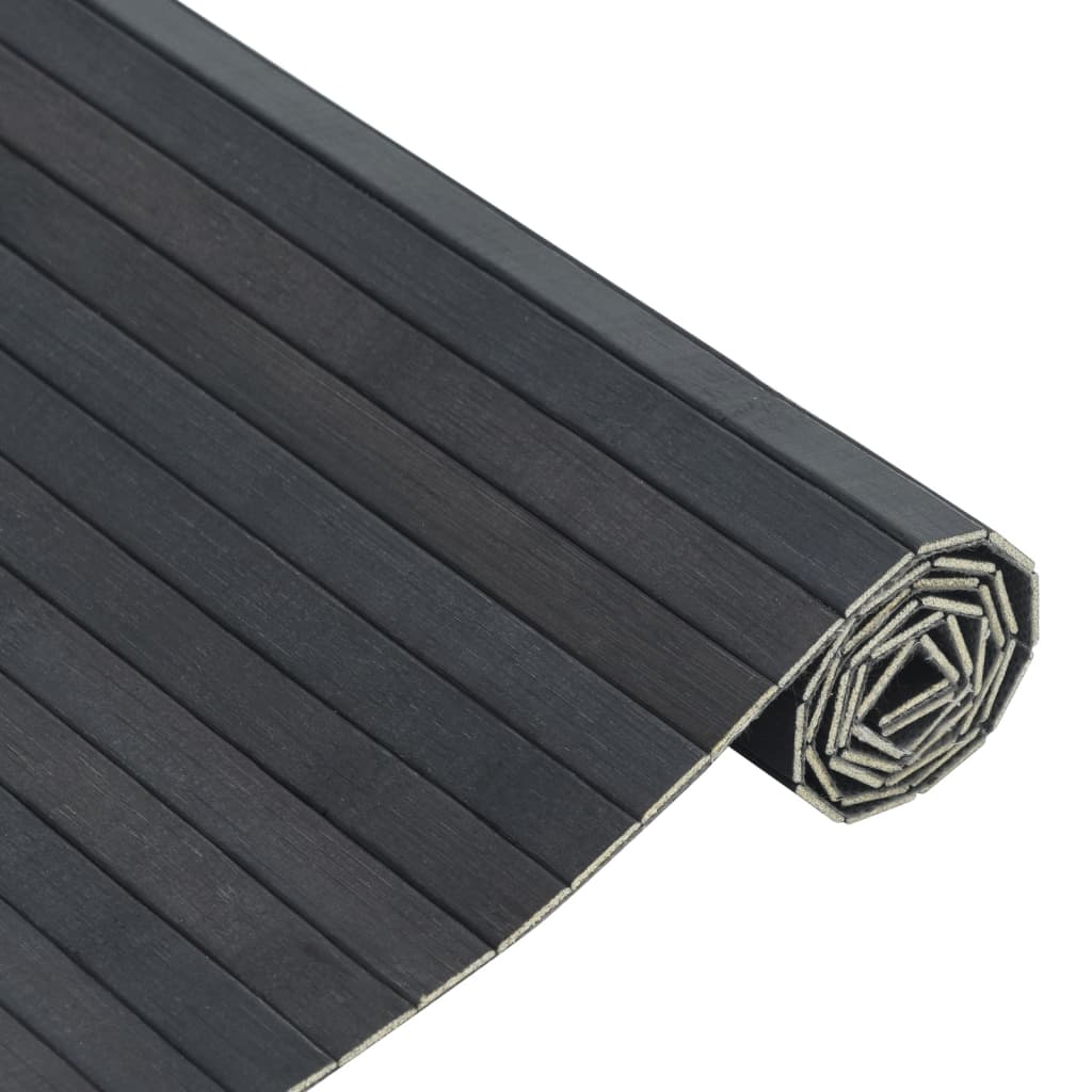 vidaXL paklājs, taisnstūra forma, pelēks, 60x200 cm, bambuss