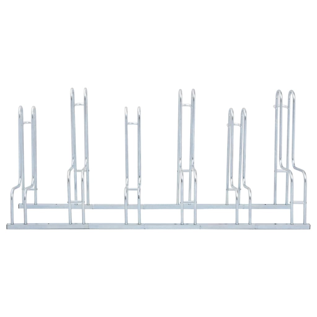vidaXL velosipēdu statīvs, 6 velosipēdiem, cinkots tērauds