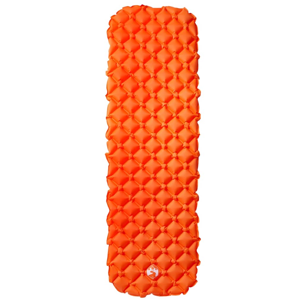 vidaXL piepūšams kempinga matracis, vienvietīgs, 190x58x6 cm, oranžs