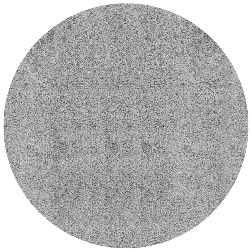 vidaXL paklājs PAMPLONA, Ø 80 cm, Shaggy, moderns, pelēks