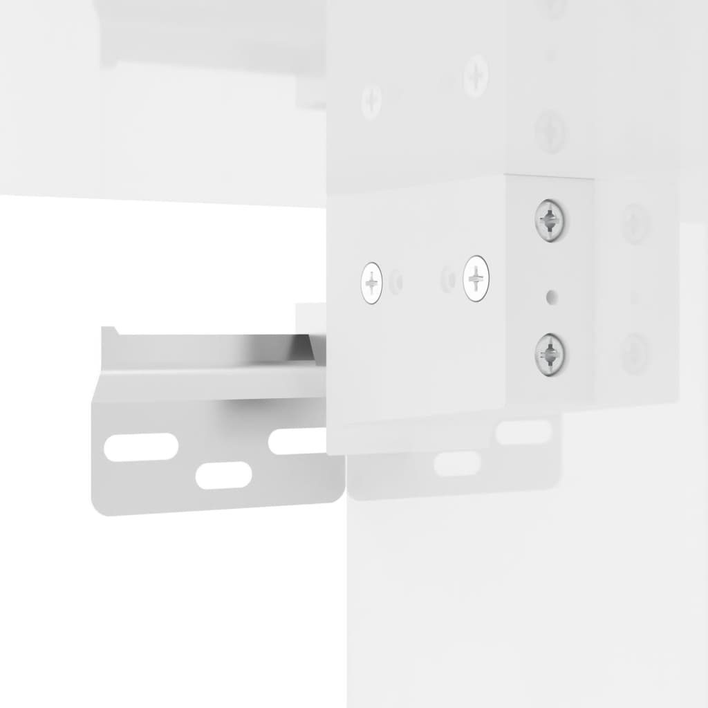 vidaXL sienas skapītis, spīdīgi balts, 69,5x34x90 cm