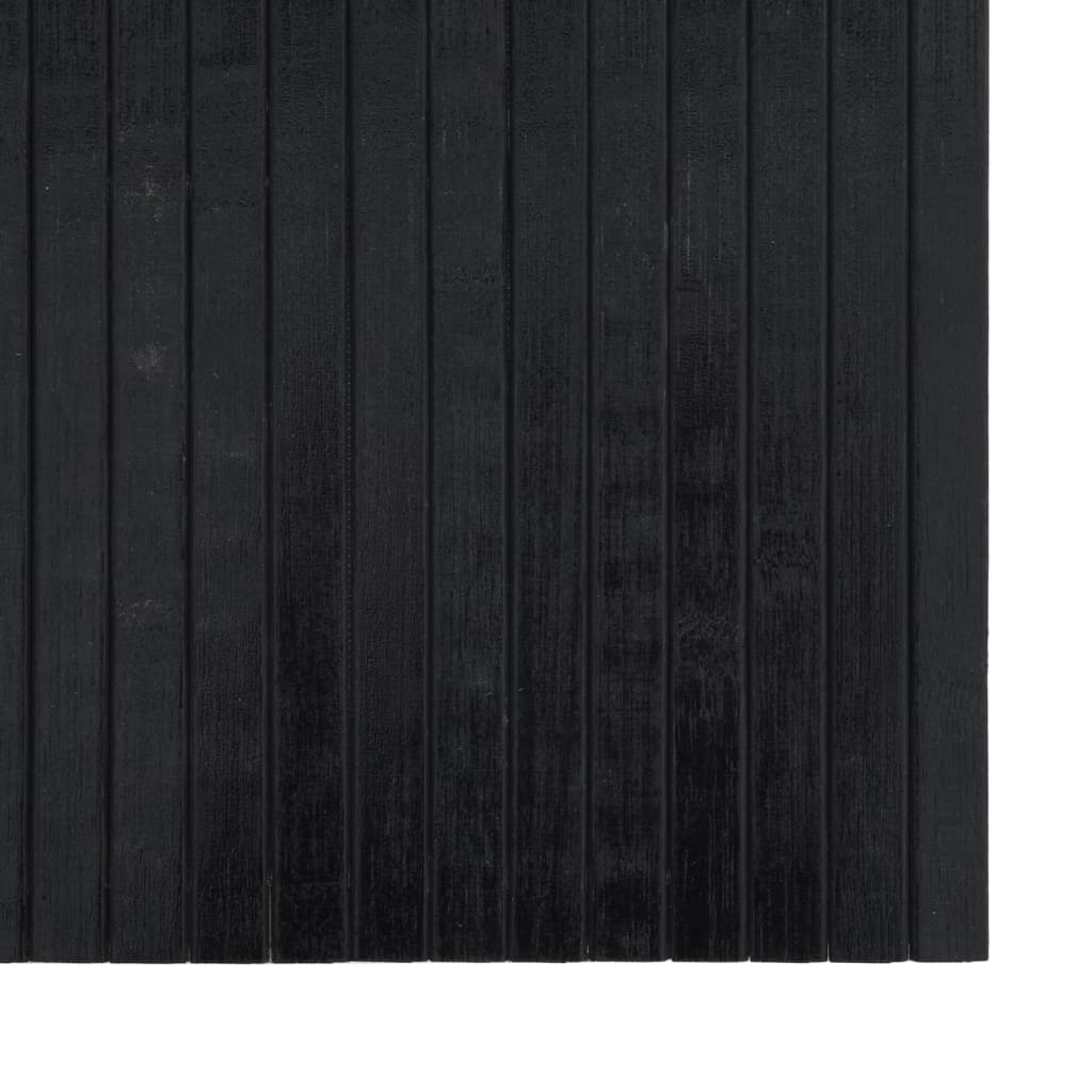 vidaXL paklājs, taisnstūra forma, melns, 60x500 cm, bambuss