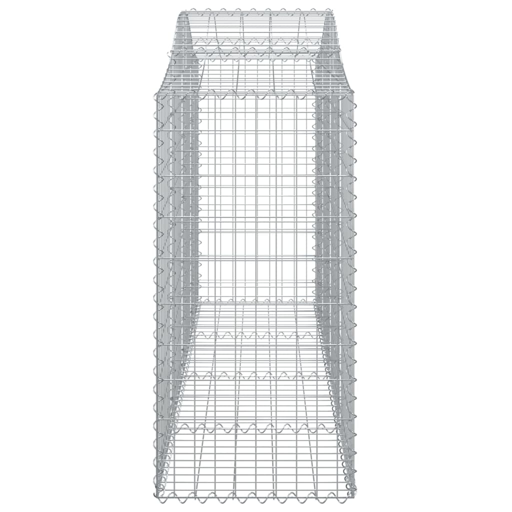 vidaXL arkveida gabiona grozi, 2 gb., 200x50x100/120cm, cinkota dzelzs