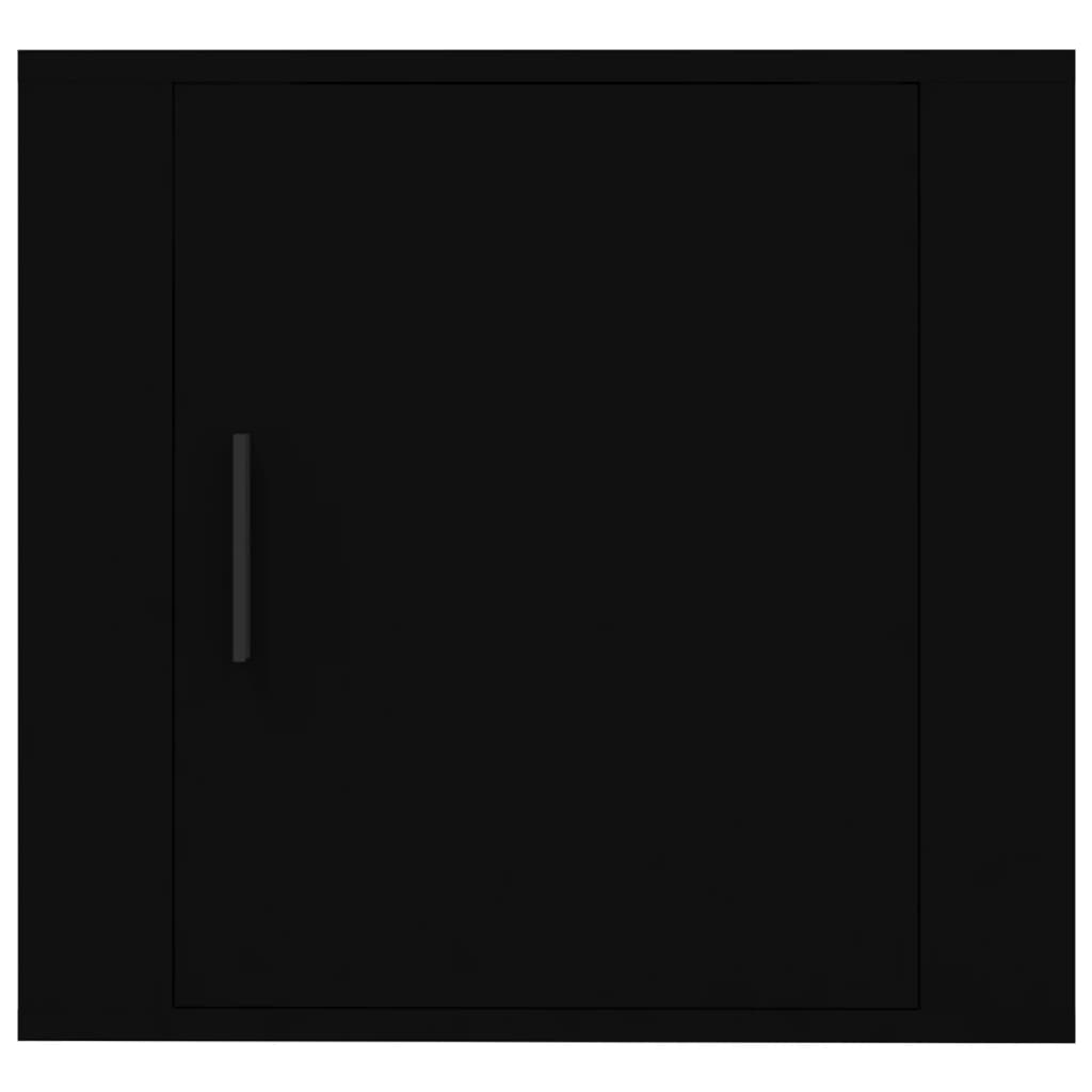 vidaXL sienas naktsskapīši, 2 gab., melni, 50x30x47 cm
