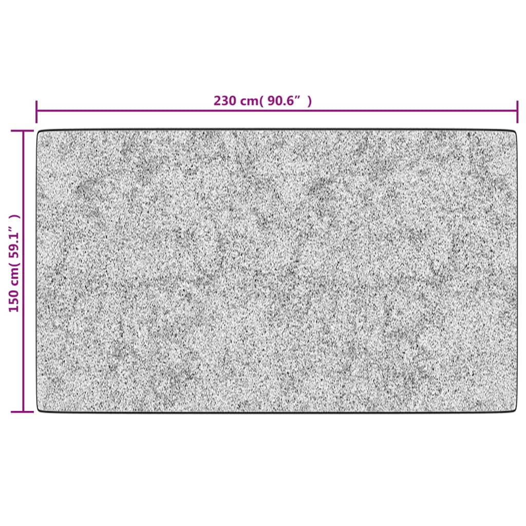 vidaXL paklājs, 150x230 cm, pelēks, mazgājams, neslīdošs