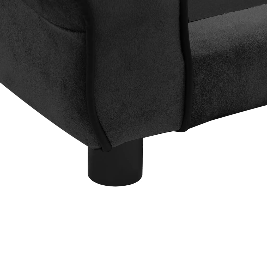 vidaXL dīvāns suņiem, melns, 72x45x30 cm, plīšs