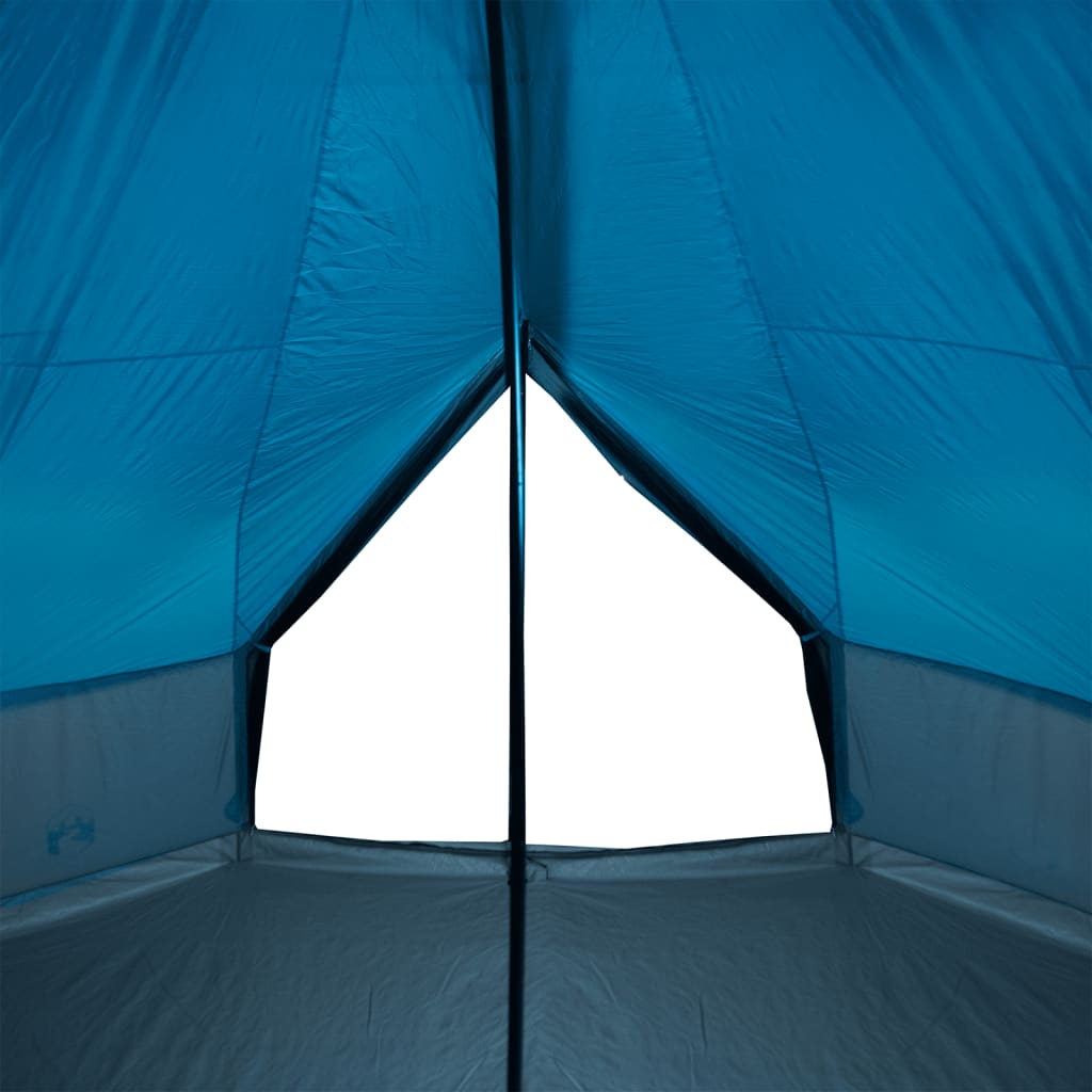 vidaXL ģimenes telts, tipi, 6 personām, zila, ūdensnecaurlaidīga
