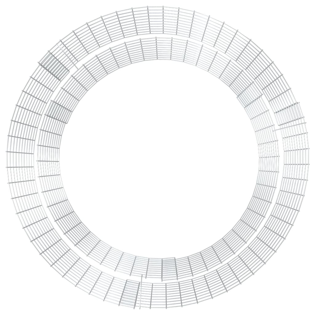 vidaXL gabiona siena ugunskuram, Ø100 cm, cinkota dzelzs
