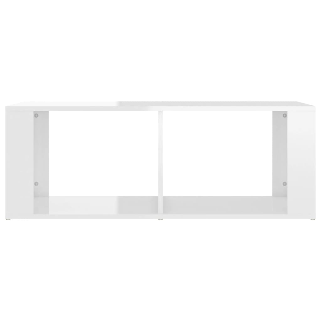 vidaXL kafijas galdiņš, spīdīgi balts, 100x50x36 cm, inženierijas koks
